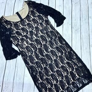 Liberty Love Black Long Sleeve Lace Dress Size X-Large